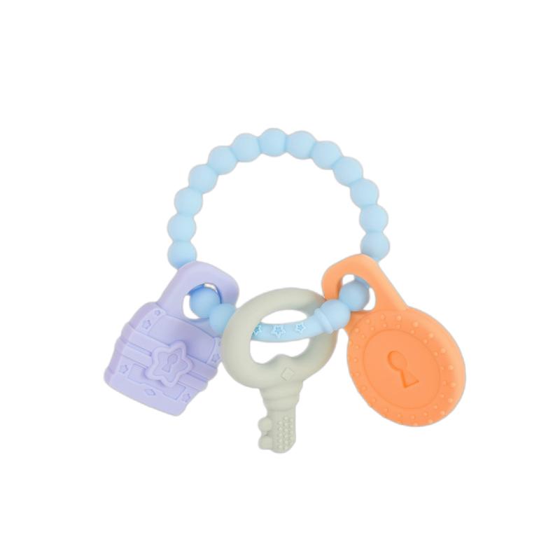 Wholesale Silicone Bracelet Chewy Teething Rings for Babies