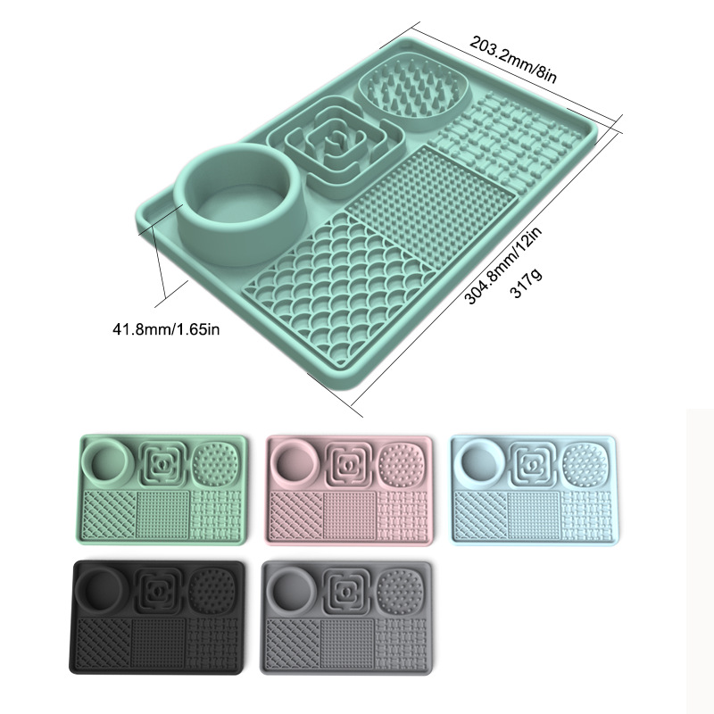 Tapis pour gamelle en silicone