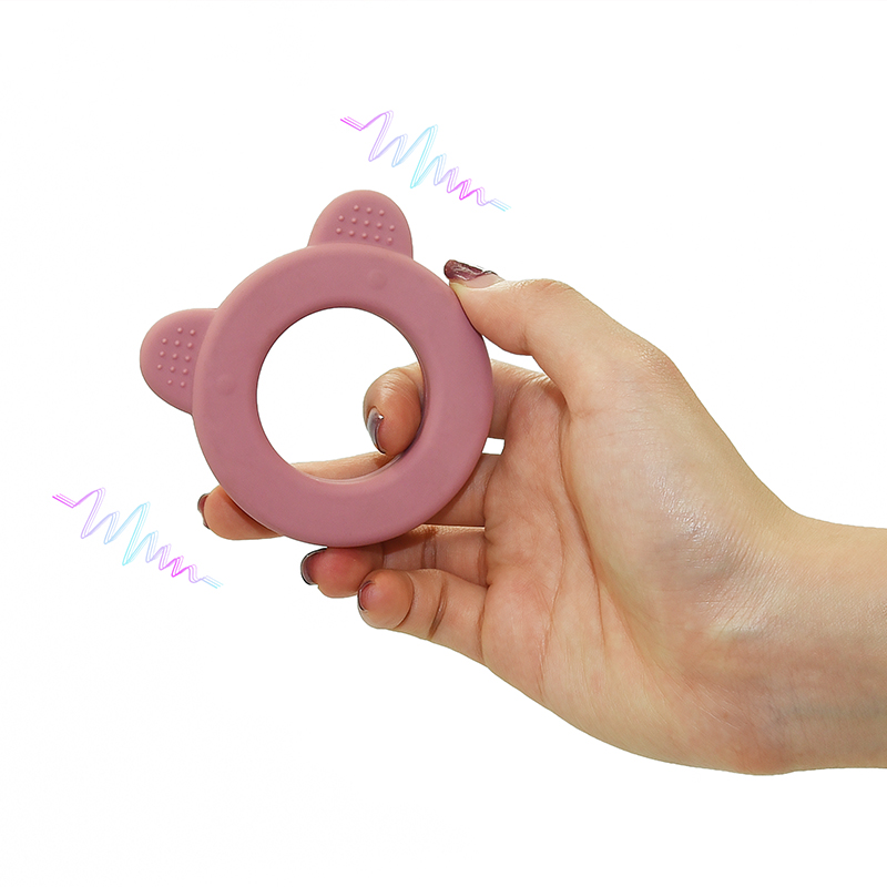 Silicone Baby Rattle Teether Teething Ring Toys for Wholesale