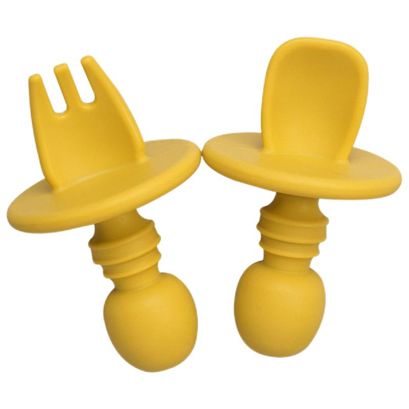 Mini Feeding Silicone Baby Fork and Spoon Set Supplier