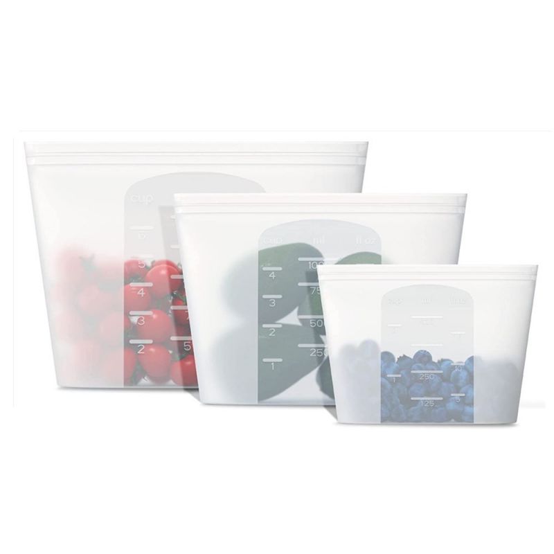 Bulk Food-Grade Silicone Food Storage Bags - Multi-Size Reusable Fresh-Keeping & Ice Bag Sets for Wholesale