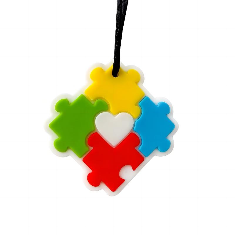 Eco-Friendly Puzzle Teether Necklaces - Wholesale Silicone Teething Toys