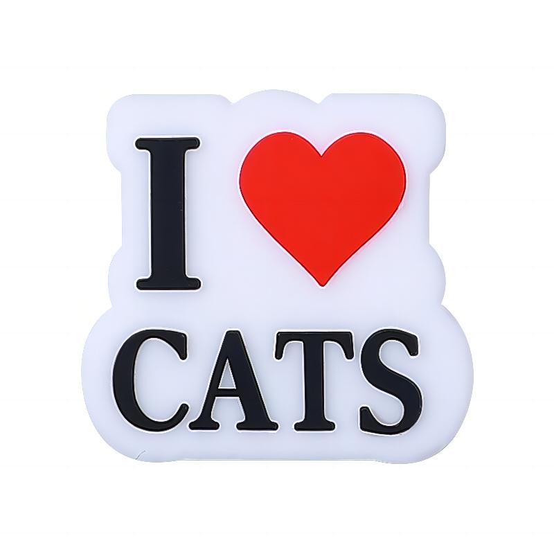 i love my cat silicone beads
