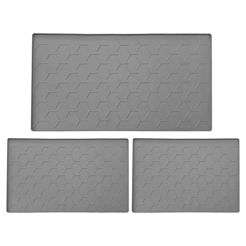 Custom Silicone Pet Triangular Patterned Mat | Food-Grade Non-Slip Pet Feeding Mat | Wholesale OEM/ODM